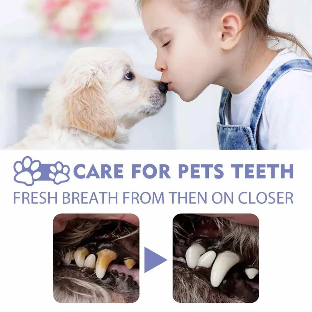 50ml Spray do oczyszczania jamy ustnej dla psów świeży czyste zęby dezodorant zapobiegający usunięciu kociaka nieświeży oddech artykuły dla zwierząt do ust