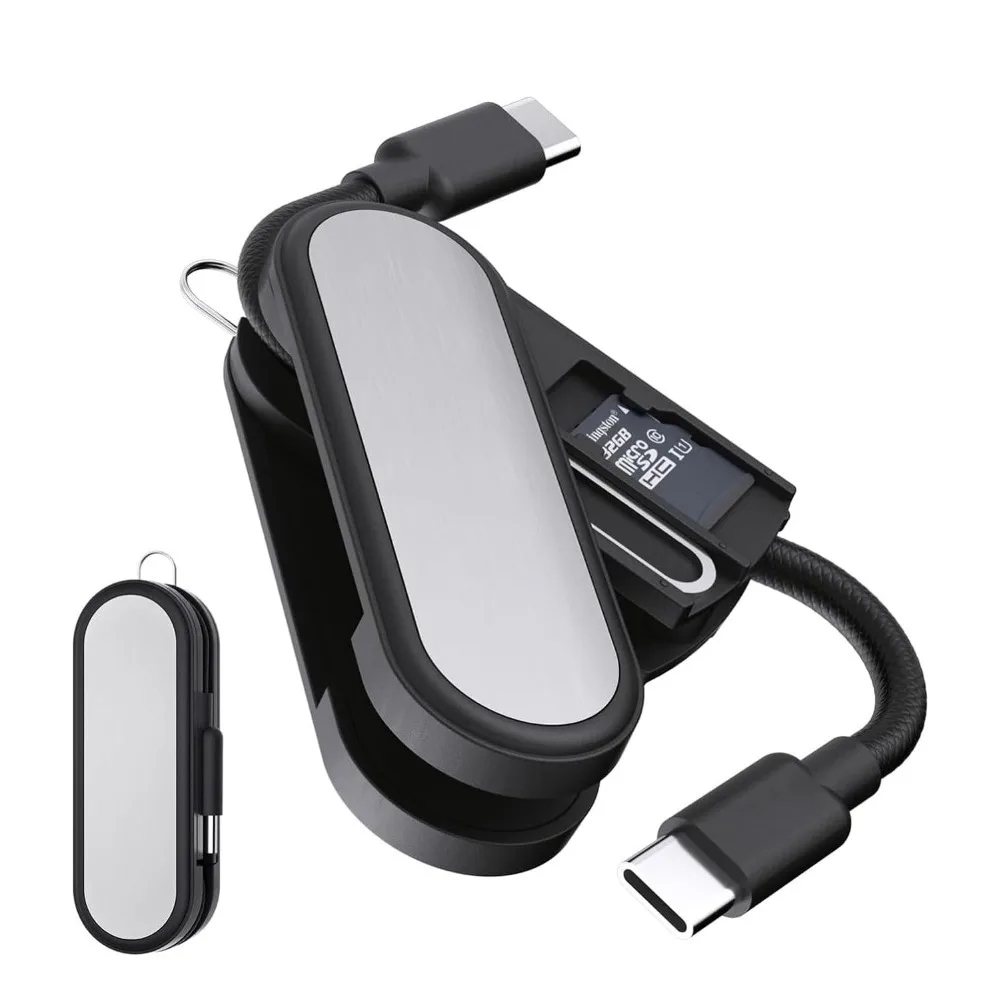 BUDI 65W USB C to USB C Cable with Removal Tool And Card Storage Fast Charge Type-C Charging Cord for Mobile Devices/Camera