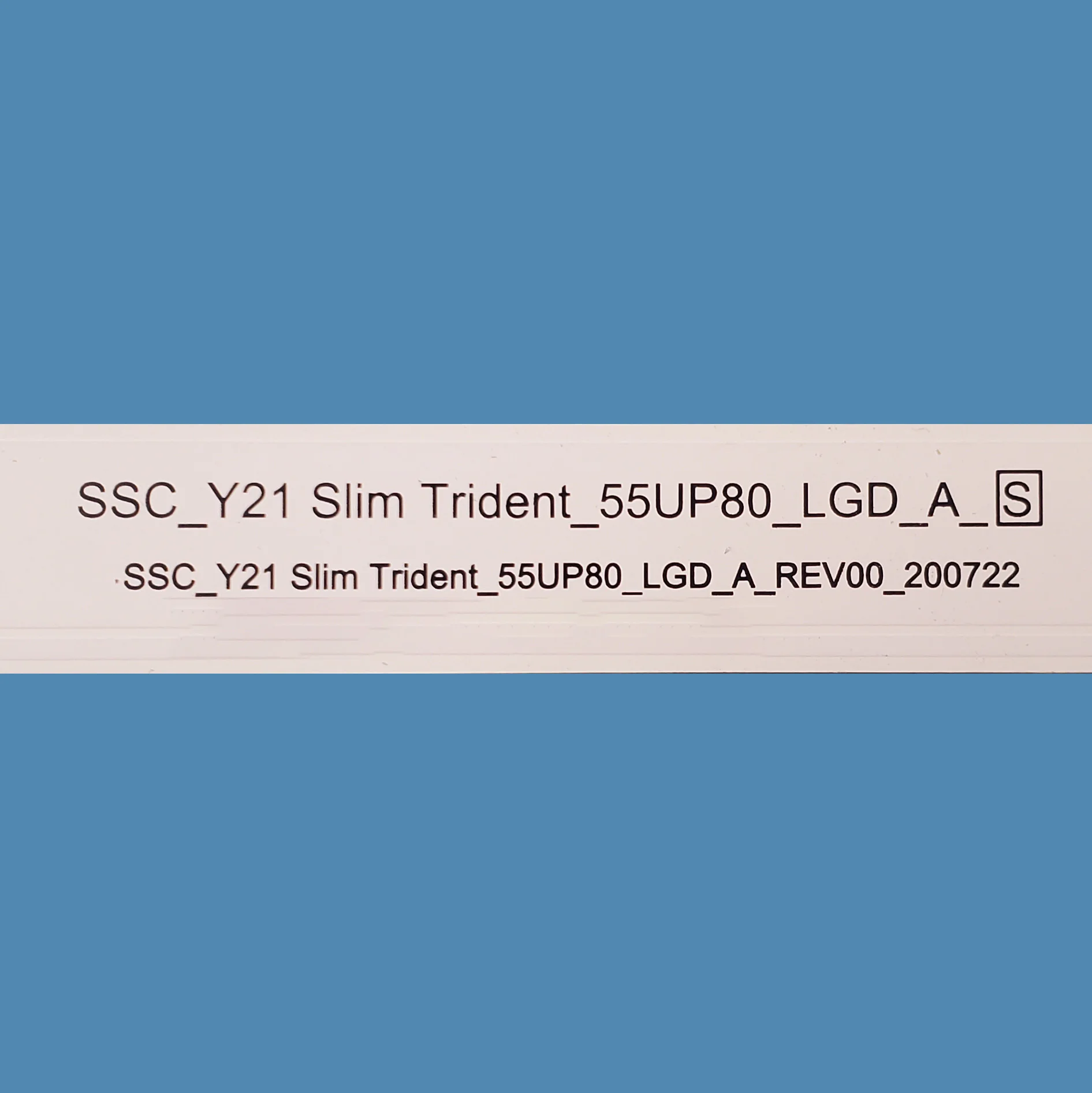 55UP8000PUA LG 55 SSC Y21 Slim Trident_55UP80_LGD A REV00 200722 6LED 3V  611*13mm FOR LG 55 INCH TV SSC Y21 Trident_55UP80_LGD