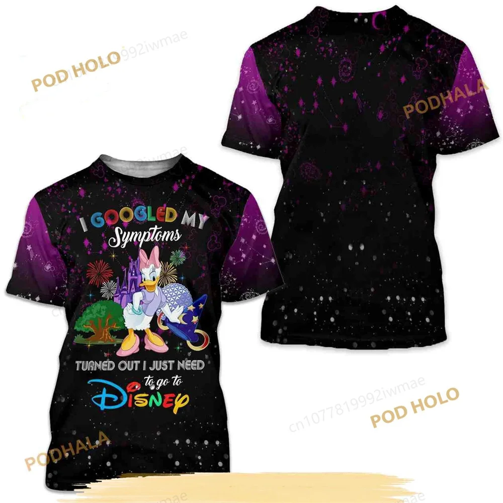 

Disney Daisy Duck role play 3D printed cartoon tops summer men and women sports short-sleeved T-shirts Daisy Duck lovers gift