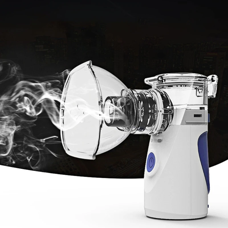 Nebulizador inhalación portátil, Mini atomizador malla mano, Inalador silencioso, Nebulizador limpieza automática