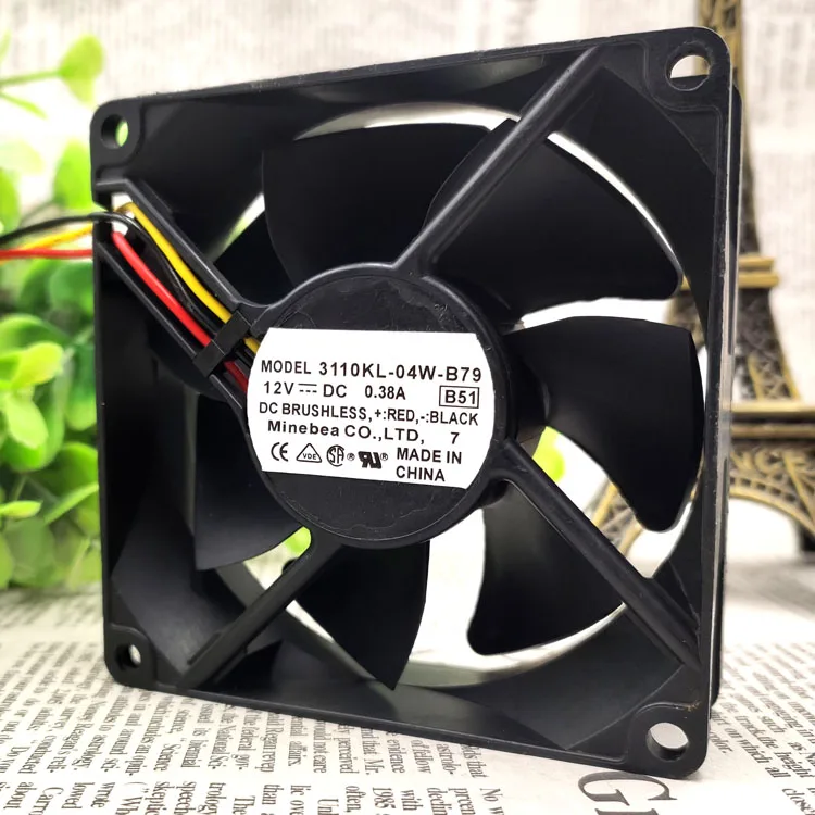 

3110KL-04W-B70 B79 8025 8CM 12V 0.38A BALL COOLING FAN