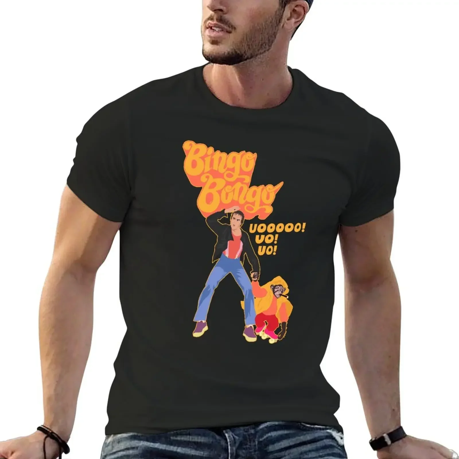 Celebrating Adriano Celentano's Classic Comedy: Bingo Bongo T-Shirt vintage t shirts blacks mens vintage t shirts