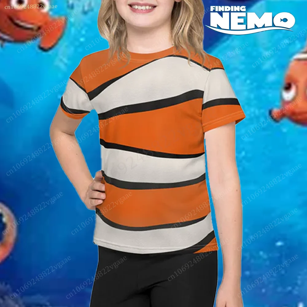 Estate trovare Nemo T Shirt bambini ragazzi Cartoon T-Shirt manica corta Top Tee Shirt vestiti divertenti ragazze 2 anni famiglia donne