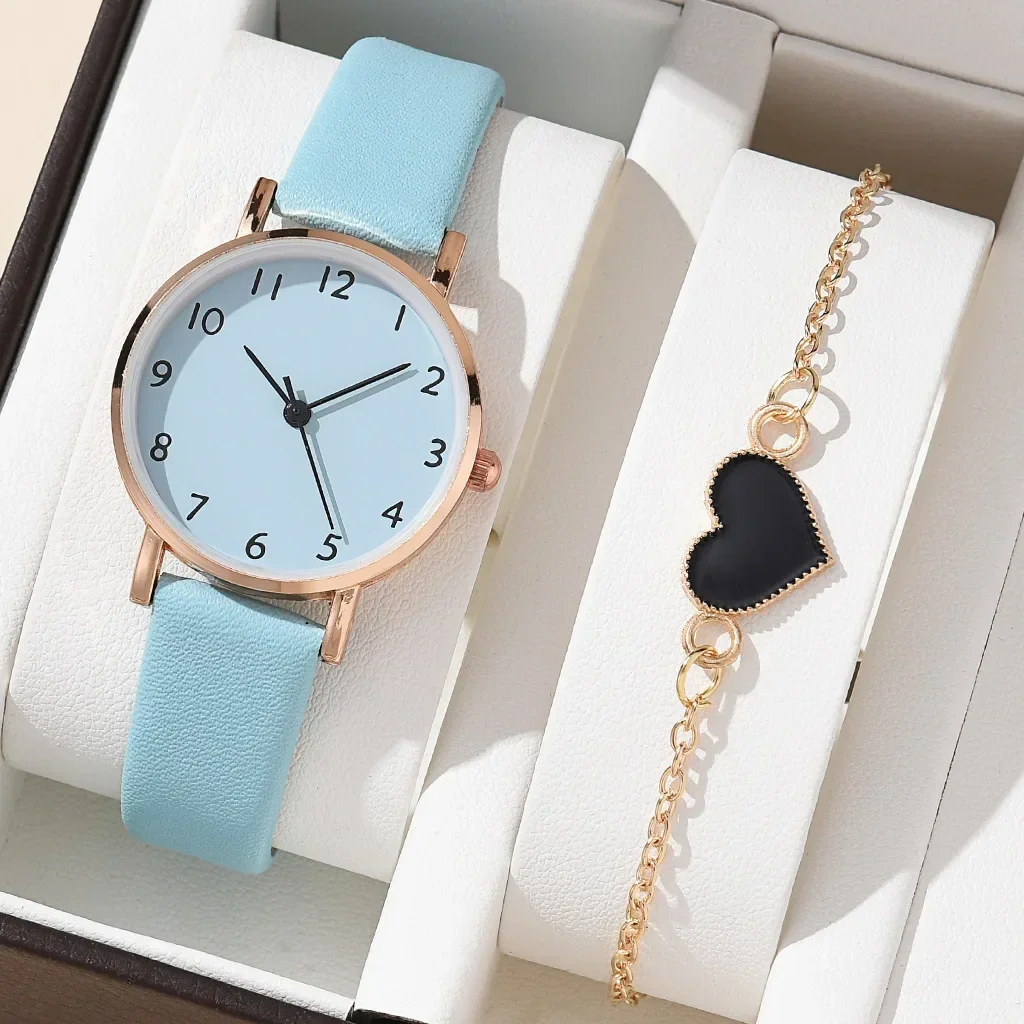 2pcs Set Watch for Women Luxury Ladies Quartz Wristwatch Fashion Bracelet Watches 2024 Relogio Feminino Relojes Para Damas 손목시계