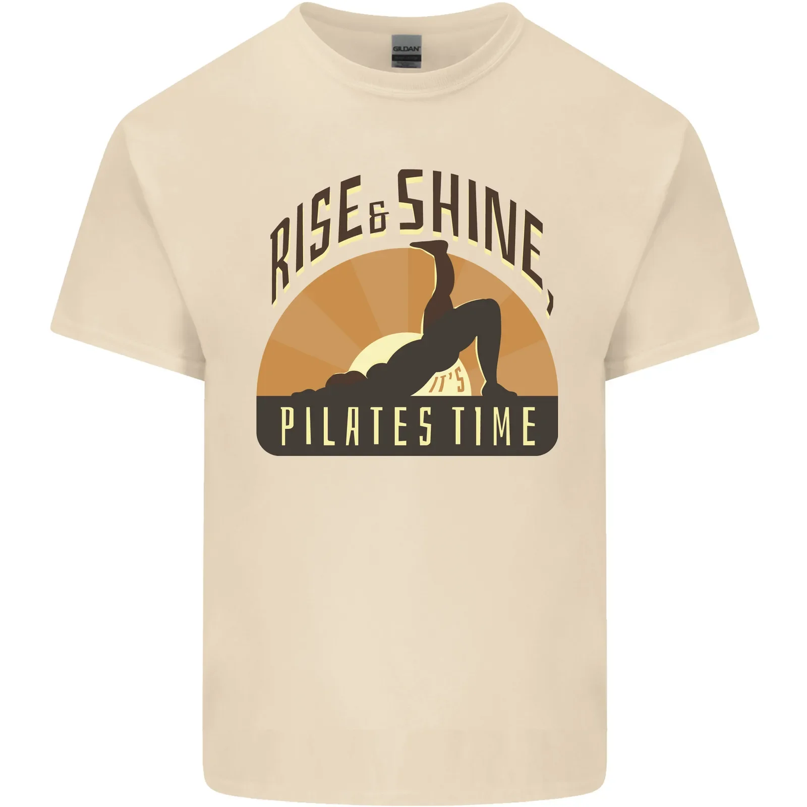 Yoga Rise and Shine Pilates Time T-shirt en coton pour homme, t-shirt drôle