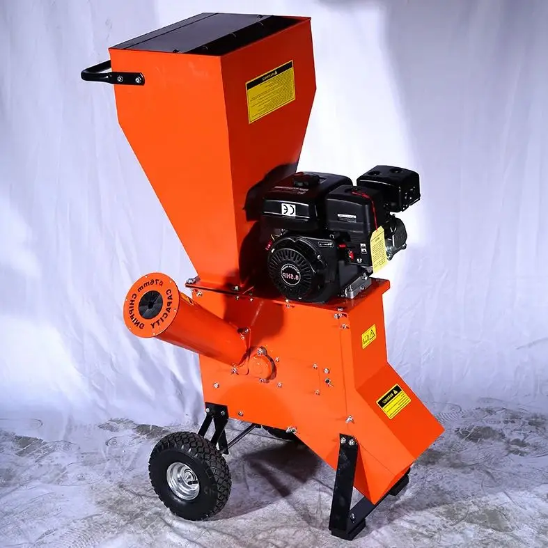 

Многофункциональный бензиновый измельчитель древесины на колесах для сада, двора и фермы, легко перемещаемый