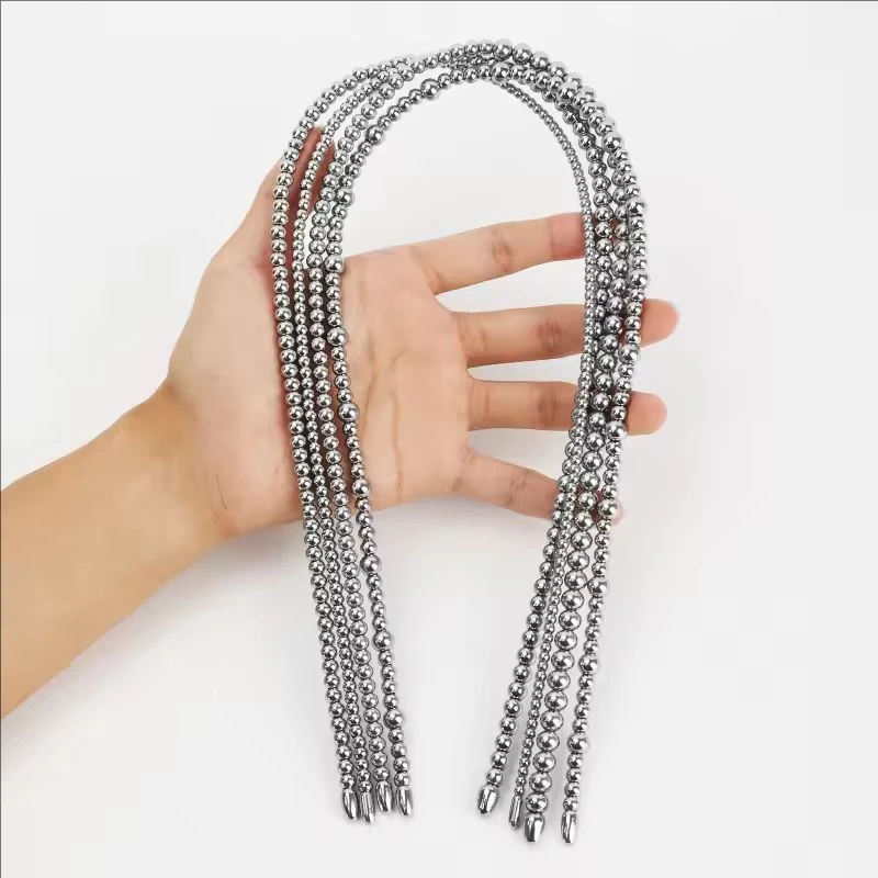 Reproductor de uretra de doble cabeza SM, catéter de sonido uretral con cuentas de Metal, dilatador, tapón para pene, masaje de próstata, varilla para ojos de caballo, productos sexuales