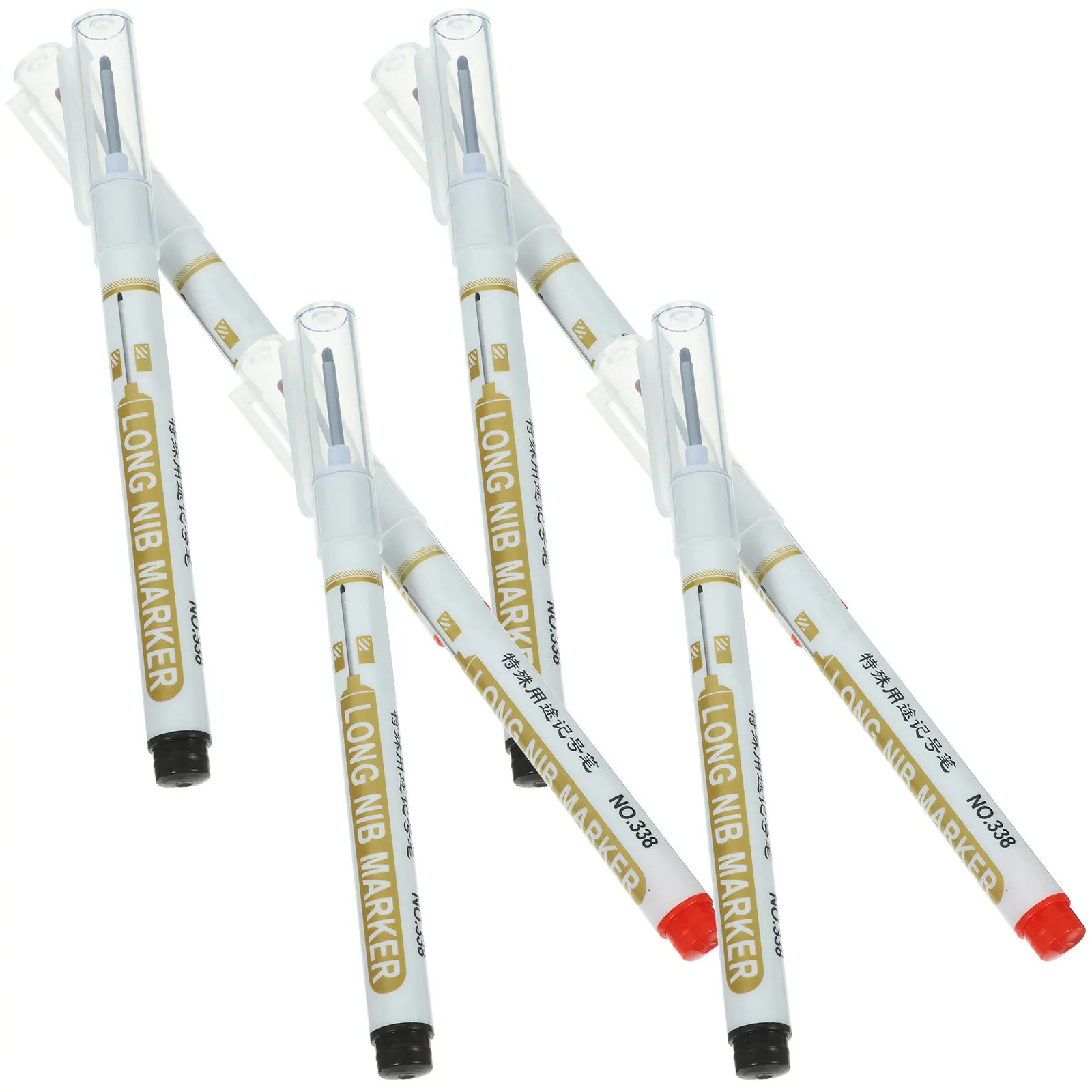 

8Pcs Long Nib Marker Pen Marking Tools for Deep Hole Metal Wood Glass Permanent Fine Line Carpenter Woodworking Paint Marker