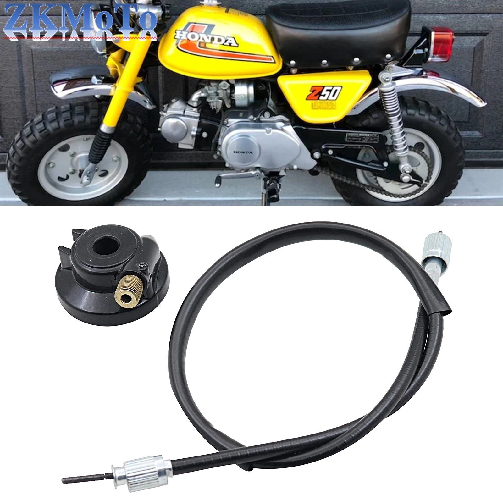 Kabel Speedometer sepeda motor, kabel dilapisi karet Mileage, suku cadang sepeda skuter untuk Honda Z50 Z50A Z50J Z50R Mini Trail monyet