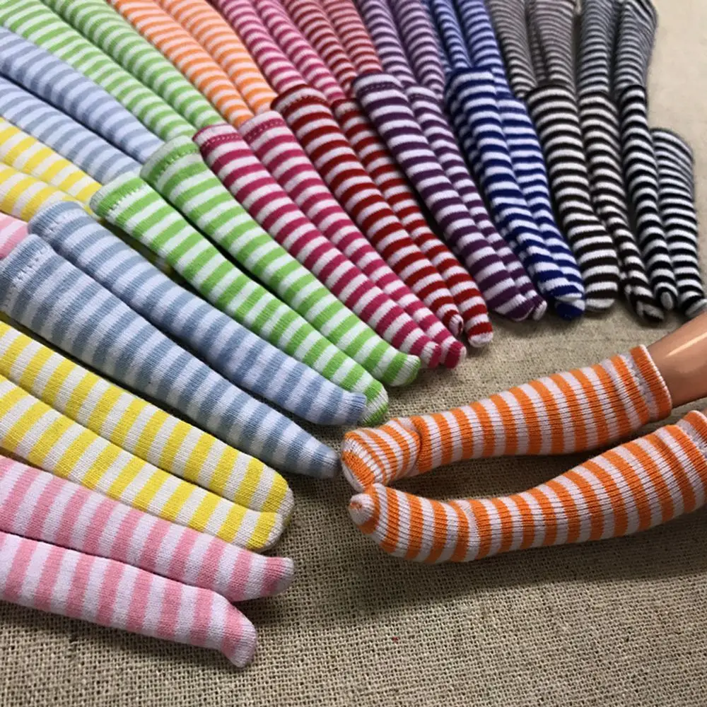 

Fashion Multicolor Stripe Socks 1/6 Doll Stockings for Doll Stocking Clothes Accessories DIY Dollhouse Decoration Toys Gift