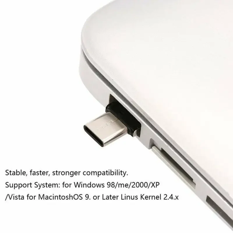 Adaptador USB tipo C USB-C macho a USB hembra conector de datos interfaz de microtransferencia para Android Macbook
