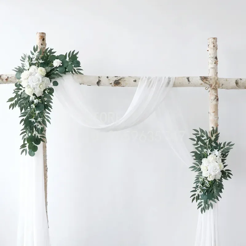 for Amazon Wedding Arch Flower Decoration Scene Arrangement Welcome Water Sign Corner Floral Stage Background Decor