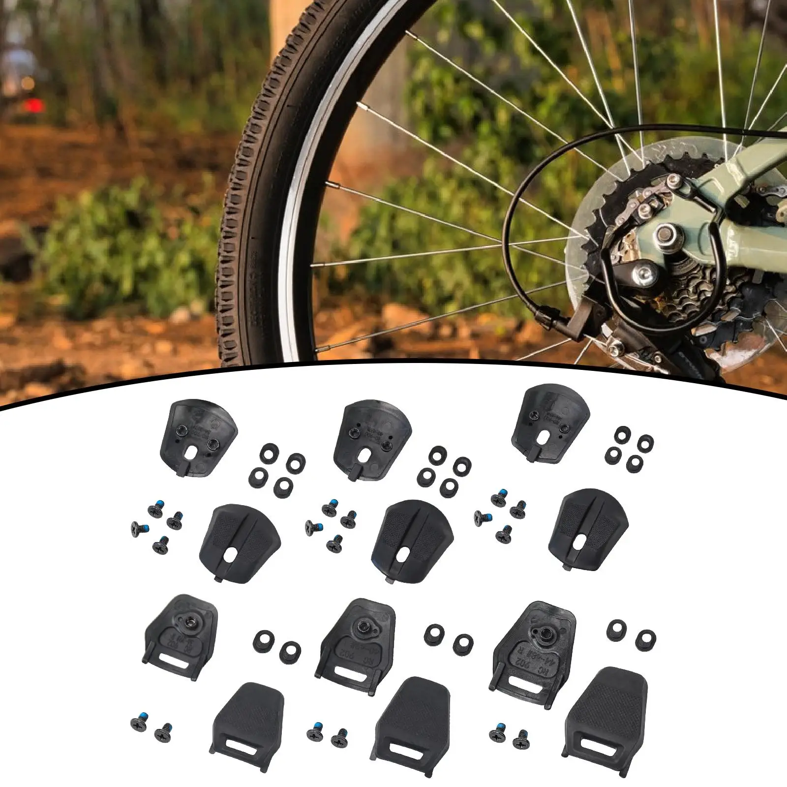 

2 шт. подушечки для пятки для велосипедной обуви, крепление для обуви для горного велосипеда, заменяет винты и прокладки, нескользящие для RC900 в помещении