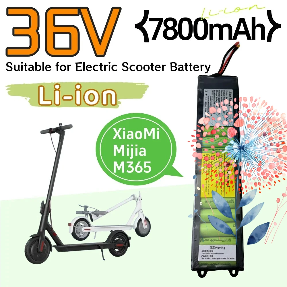 

36V 7800mAh Li-ion Battery Pack Built-in BMS For Xiaomi M365 Electric Scooter Protection Long-Lasting Range Without communica