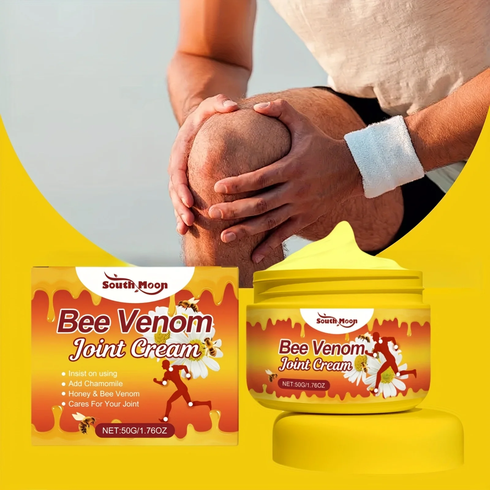 Skin Massage Cream Contains Chamomile, Which Can Moisturize the Skin Around the Joints, Retain Moisture, and Make the Skin Feel Soft, Delicate, and Smooth Suitable for Use on the Body, Neck, Knees, Hands, Feet, and Waist.