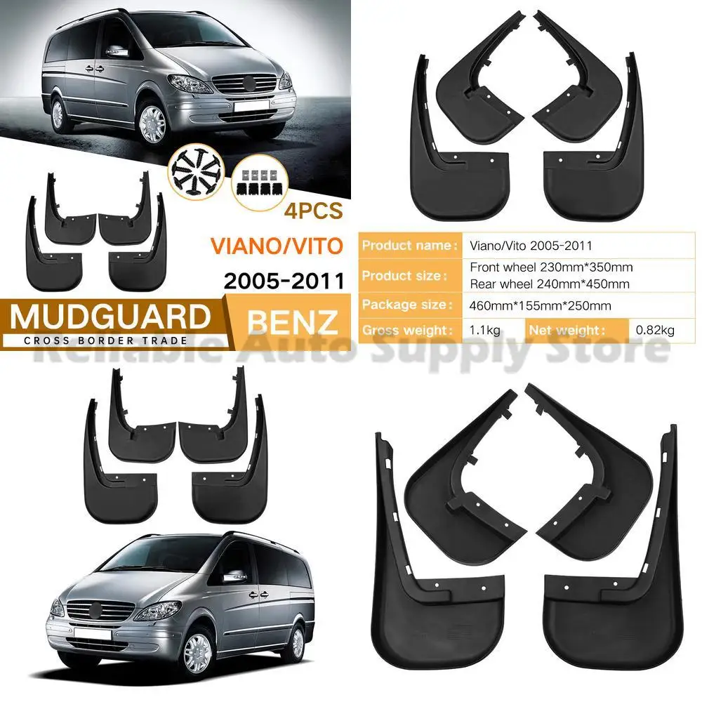 

For Mercedes Viano 2005-2011 Vito Mudguard Leather Front Rear Car Accessories High Quality Durable Premium Protection