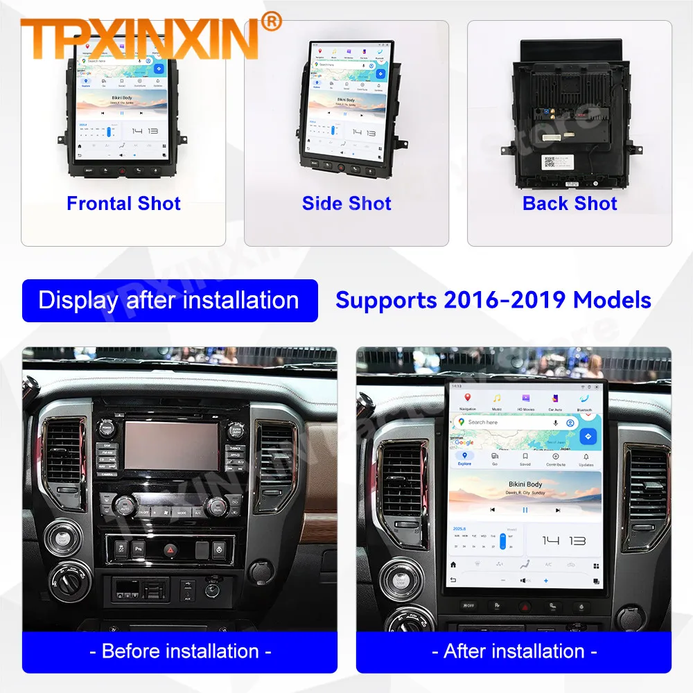 15.6 In Qualcomm Multimedia Android 13 For Nissan Titan 2016~2019 GPS Navigation Audio Car Radio Video Stereo Receiver Head Unit