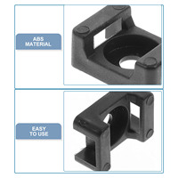500pcs Cable Tie Base Saddle Type Mount Wire Holder For Cable Zip Ties Fixing Seat Plastic Cord Management Clips Organizer