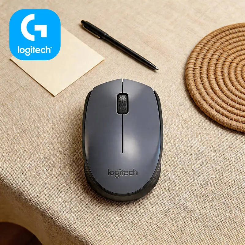 

Ergonomic-Hold Logitech M170 Wireless Optical Mouse 2.4GHz 10m Range 12-Month Battery for Home Office Daily Use