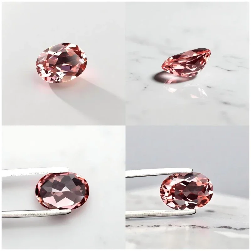 Lab Grown Padparadscha Red Lotus Color Oval Shape VVS1 for Advanced Charms Jewelry Making Materials with Certificate Wholesale 4