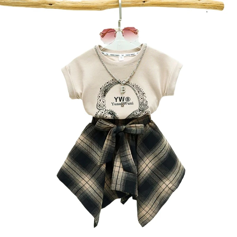 

Летние комплекты одежды для маленьких девочек, модные детские футболки + шорты, летняя детская одежда