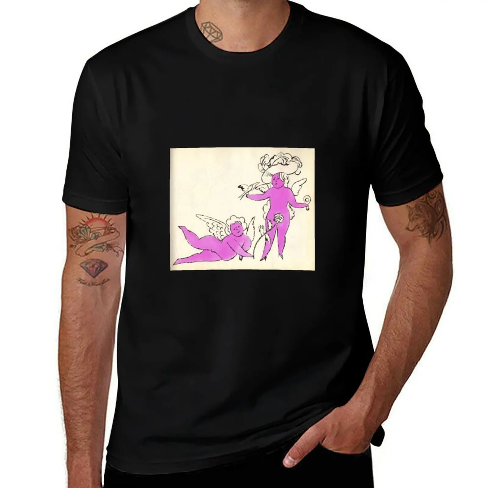 

Pink Cherubs by Andy Warhol T-Shirt clothes anime clothes anime shirt summer clothes mens vintage t shirts