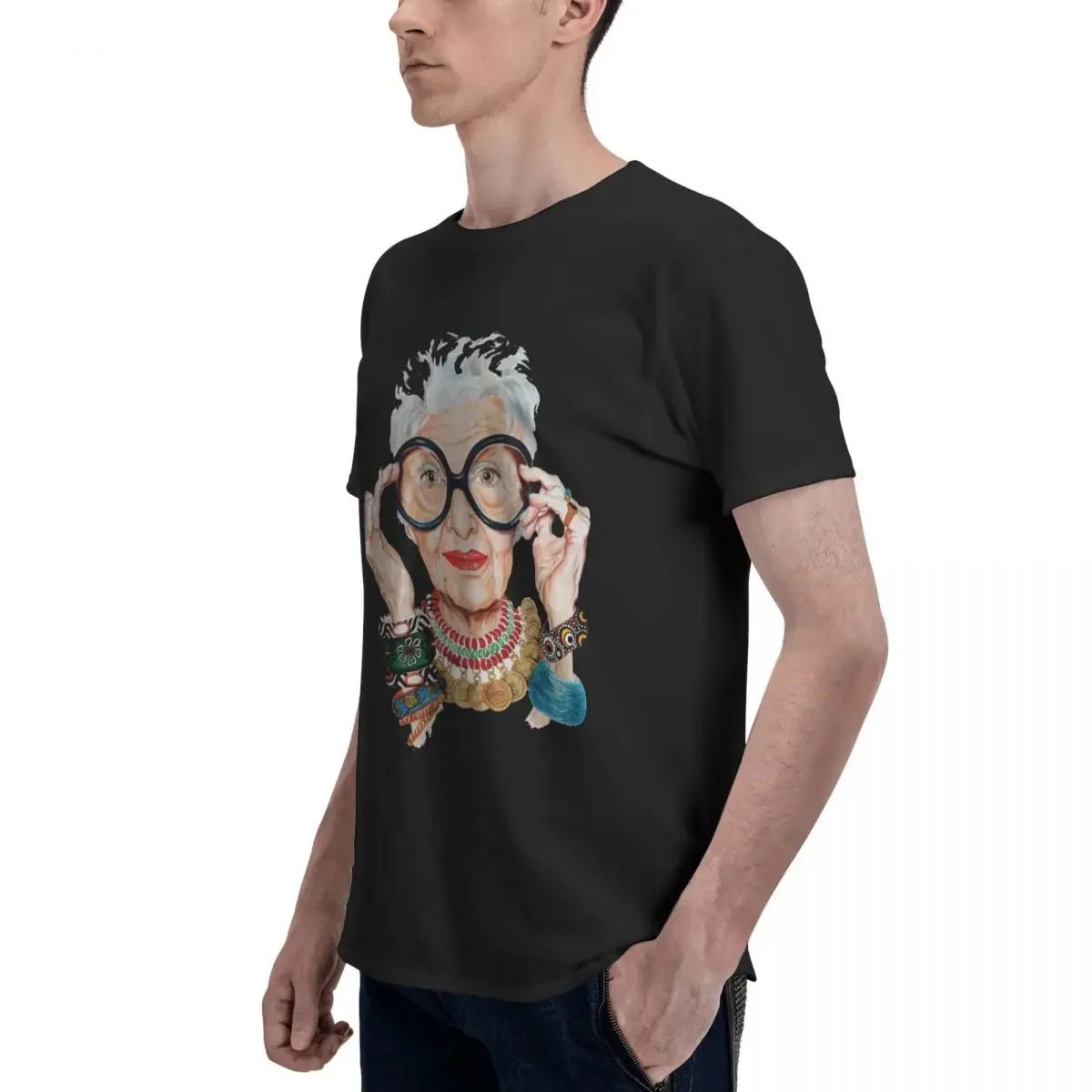 Iris Apfel Fashion Lady T Shirt Short Sleeve Anime Tshirt For Men Women Graphic Y2K Tops