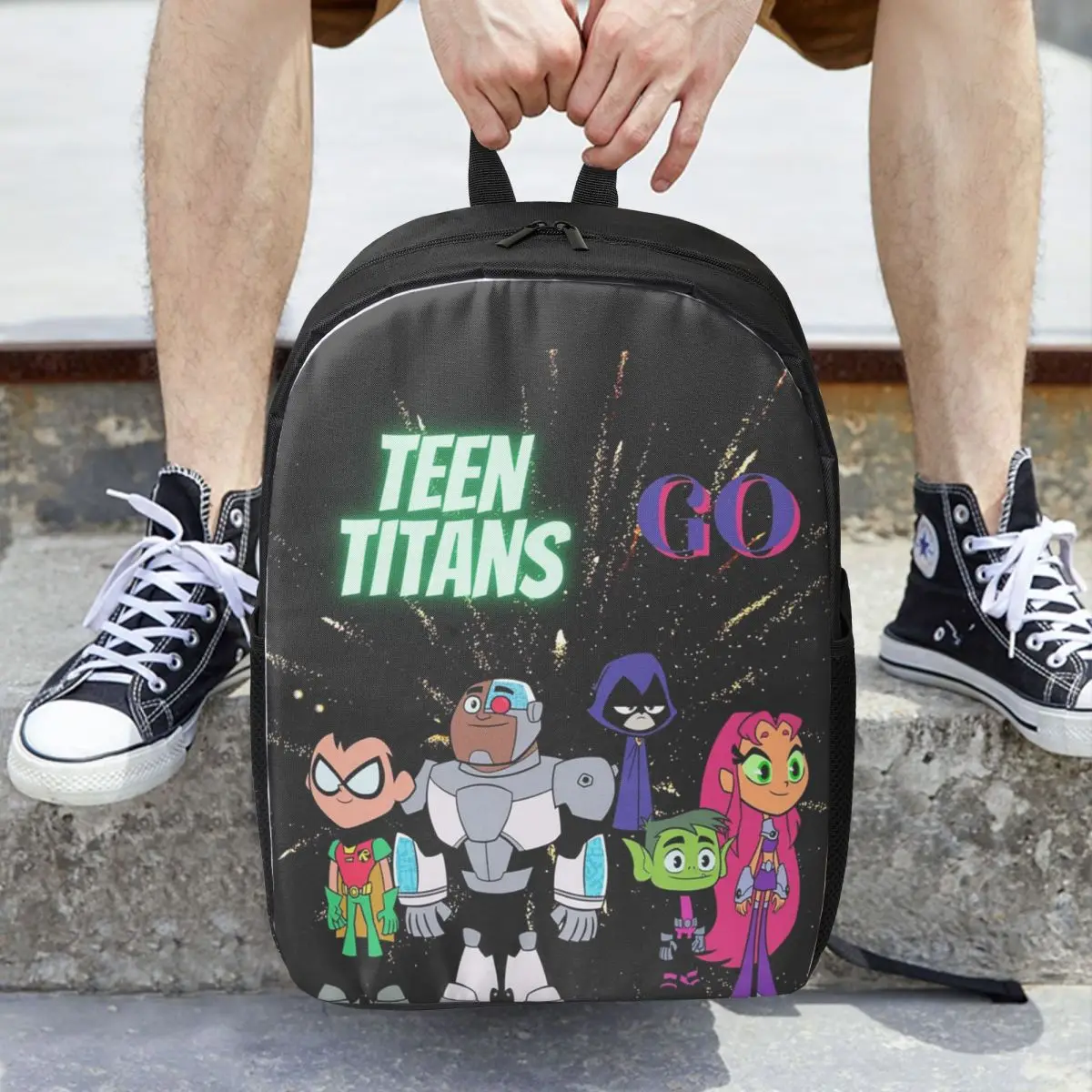 Titans , Goooooo ผู้หญิงกระเป๋าเป้สะพายหลังชายหญิง Bookbag Casual นักเรียนโรงเรียนกระเป๋าแบบพกพาแล็ปท็อป Rucksack กระเป๋าสะพาย