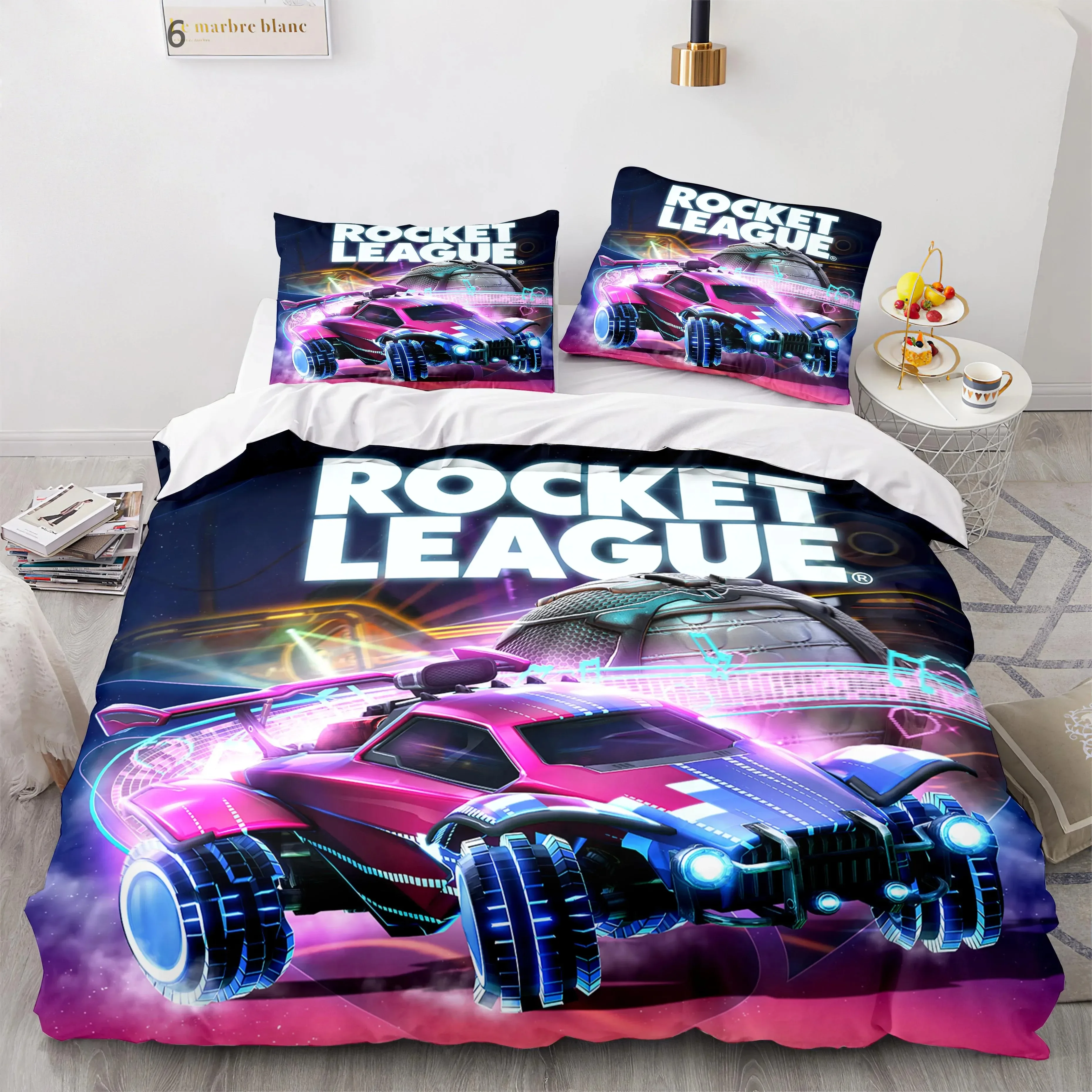 

Rocket League Bedding Set Bedspread Single Twin Full Queen King Size Car Rocket League Bed Set Children's Bedroom Duvetcover