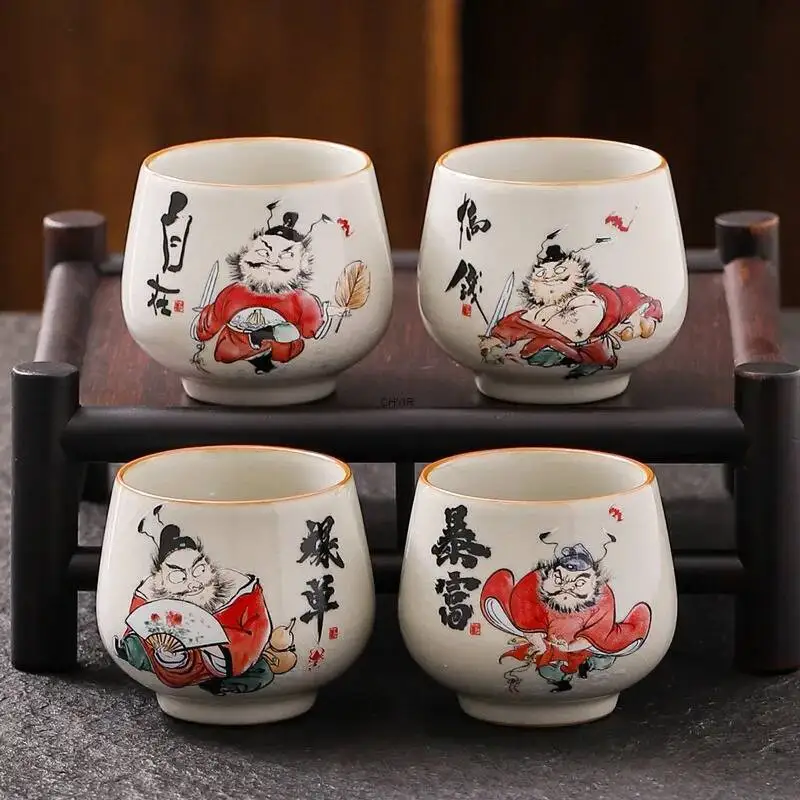 

Фарфоровая чайная чашка Lucky Rich Ru Kiln, дегустационная чаша для чая, милый кувшин для воды, забавная кофейная кружка Chazhan Kung Fu Ru Kiln Master Cup