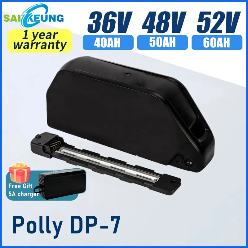 

Hailong Polly Ebike Battery 52v 48V 36 60v72v Lithium Battery 21700 Cells 25Ah 30 40AH 50 60ah for Bafang 1000W 2000W3000W Motor