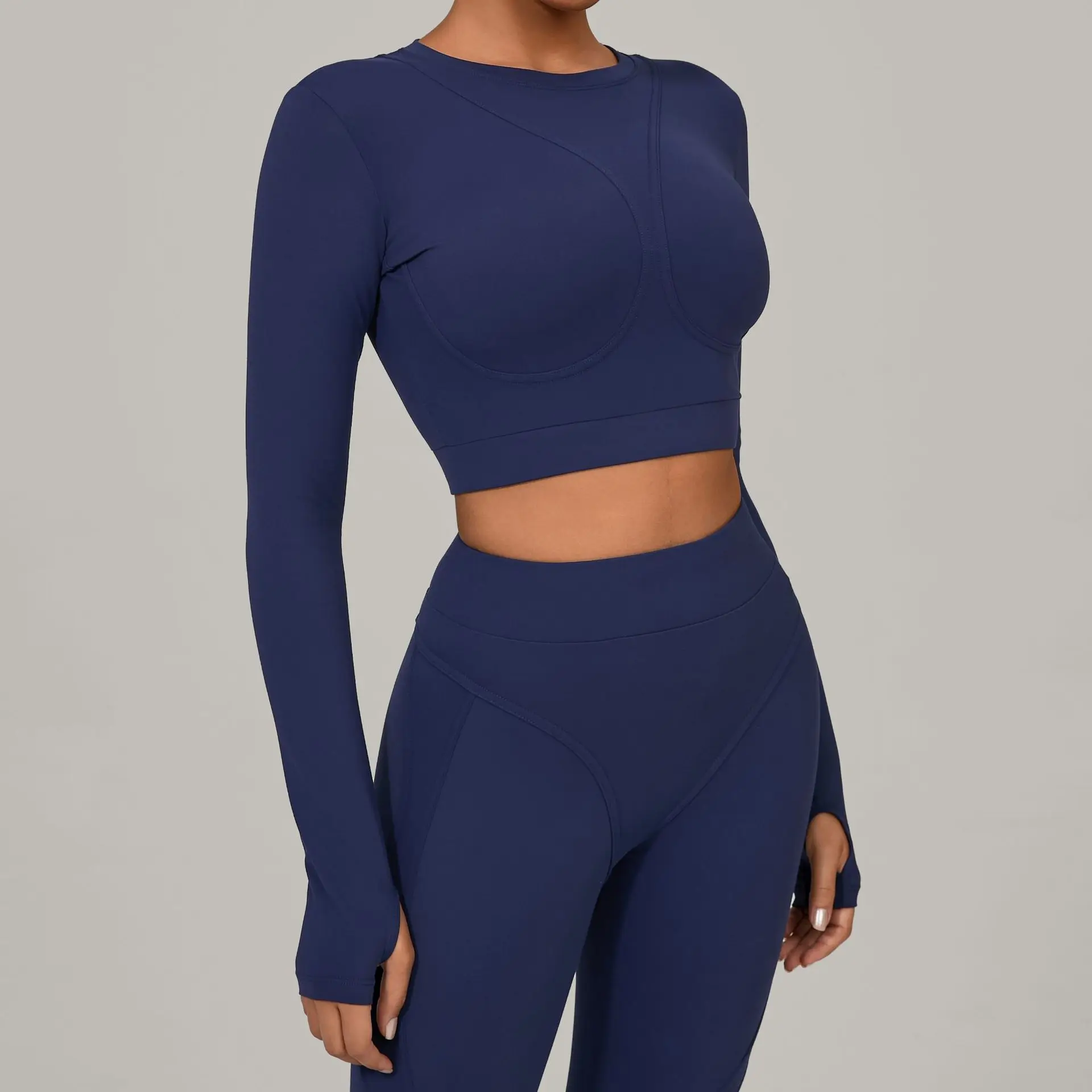 

Yoga Top Sports Fitness Tight Grinding Breathable High-intensity Running Workout Clothes Gym Sports Long-sleeved Shirt for Women