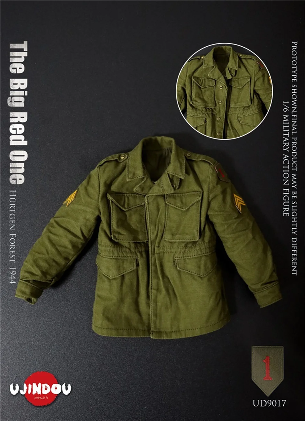 

1/6 UJINDOU UD9017 WWII The Big Red One U.S. Army Forest 1944 Dress Uniform with Medal Suit Coat For Fan DIY