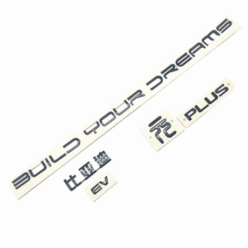 For BYD Yuan Plus Atto 3 Tang  Silver Back Rear Trunk Letter Black Logo 1pc