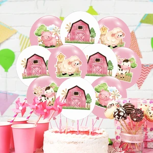 11 قطعة بالونات مزرعة الوردي البقر الخنزير الأغنام مزرعة اللاتكس بالونات استحمام الطفل الفتيات لوازم حفلة عيد ميلاد موضوع الفناء أعلى 10 مبيعات زخرفة حفلة Vaquejada - No7