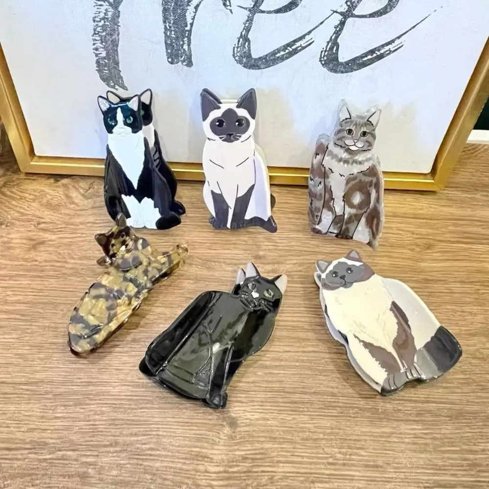 

Cute Acetic Acid Acetate Cat Hair Claw Pet Cartoon Animal Hair Clip Hairpin Headdress Shark Clip Female