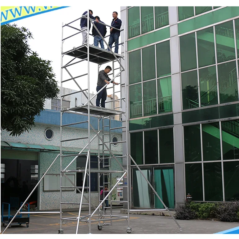 Aluminum Alloy Movable Scaffolding Hot Dip Steel Prop Formwork Shoring Jack Stage Galvanized Folding Scaffold