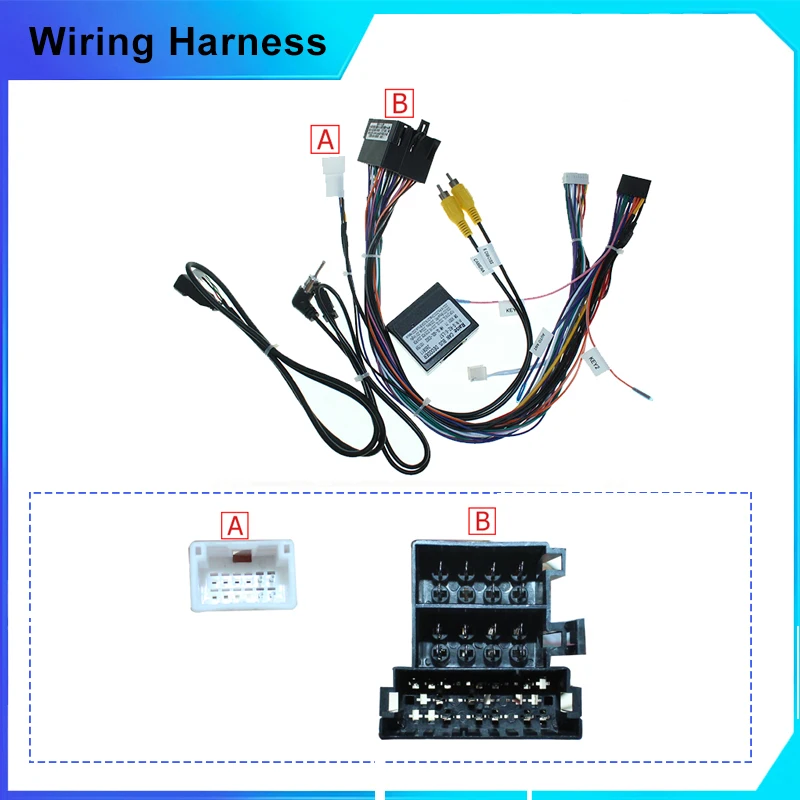 Android Car Radio 6pin Wiring Harness Power Cable Adapter Canbus Decoder For Geely Binyue Binrui Haoyue Jiaji 2019 2020 2021