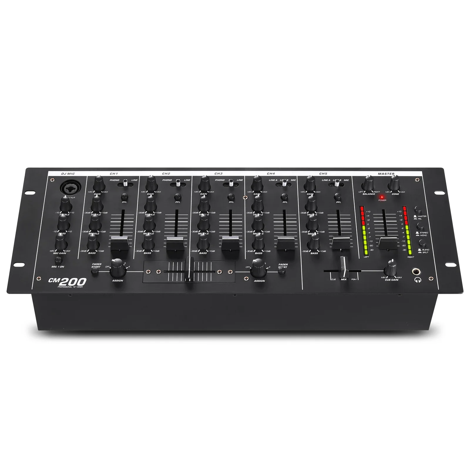 Pro 5 Channel Sound Mixing Console Audio DJ Mixer With Monitor For Studio DJ