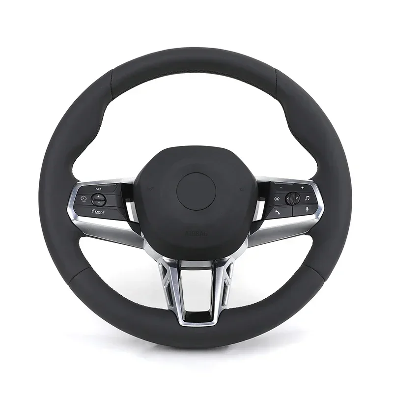 Without Paddle Shifter Round Bottom Leather Steering Wheel for BMW 5 Series G60 G61 G68 i7 i5 iX1 X1 X2 U11 U12 2022 2023 2024