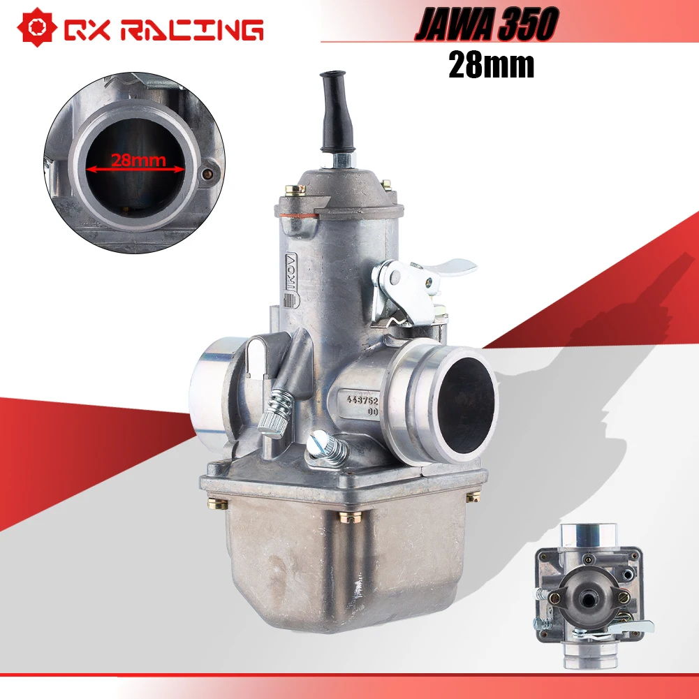 Nowy gaźnik motocyklowy 28MM do JAWA 350 TS typ 638 639 640 12V Vergaser motocykl Carbn skuter Dirt pitbike