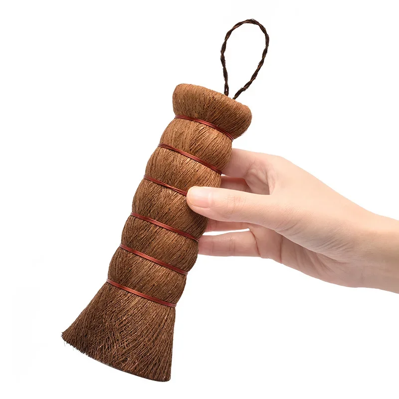 1pc Natural Pot Brush Large Dishwashing Brush Non-stick Oil Washing Pan Brushs Kitchen Hang Type Dish Cleaning Brush