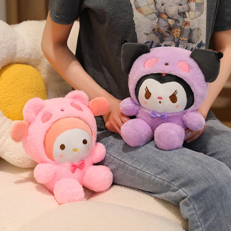 

Sanrio Plush Kuromi Transformation Series Doll My Melody Toy Cinnamoroll Pochacco Hello Kitty Gift For Children