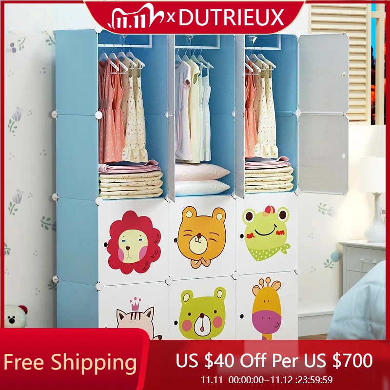 

Plastic Bedroom Wardrobe Organizer Cheap Cupboard Storage Wardrobe Put Together Partitions Guarda Roupa Lounge Suite Furniture