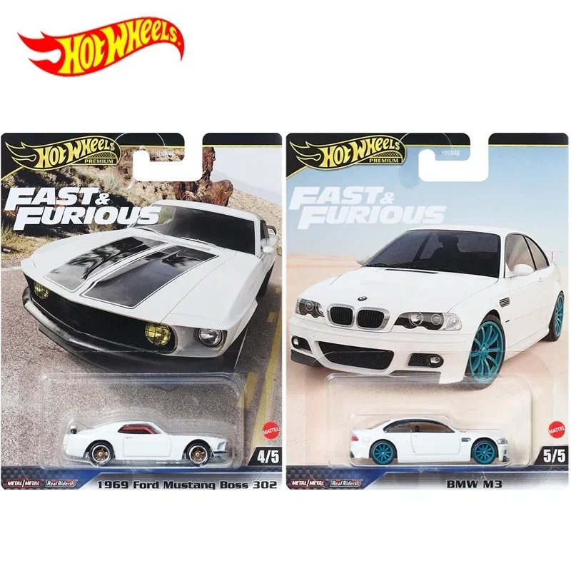 Original Hot Wheels Premium Car Fast & Furious Boy Toy 1/64 Diecast Toyota Soarer Ford Mustang Boss Nissan Ford Gran Torino BMW