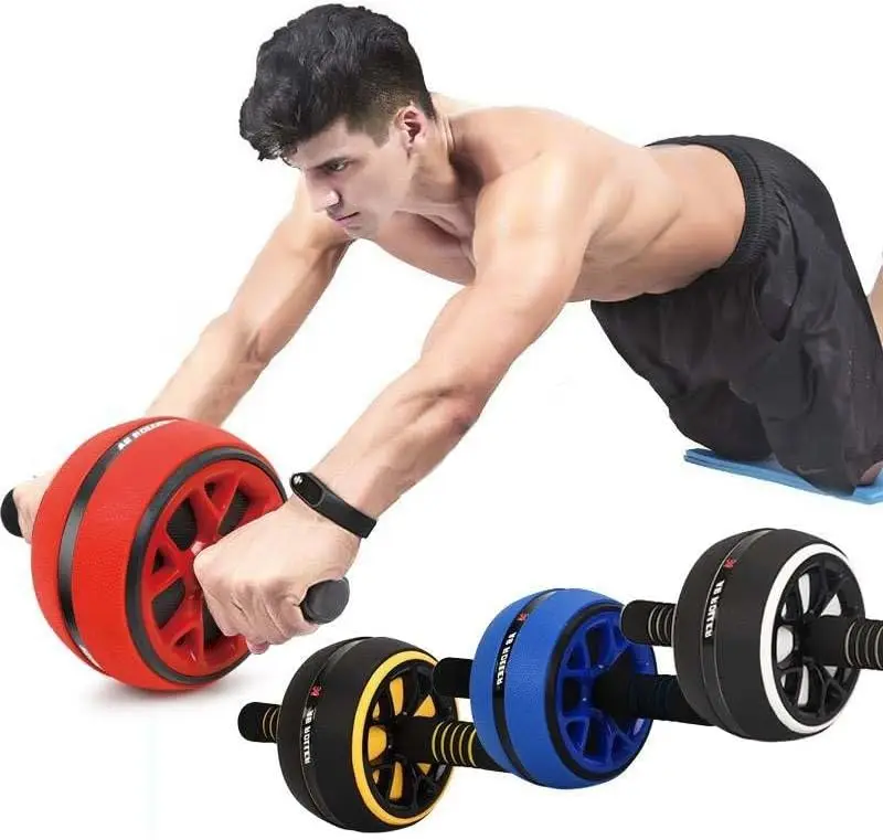 Ab Roller Wheel Tablero de rueda abdominal multifuncional para mujer con estera 360 ° Giratorio para quemar grasa corporal completo Cont de peso abdominal