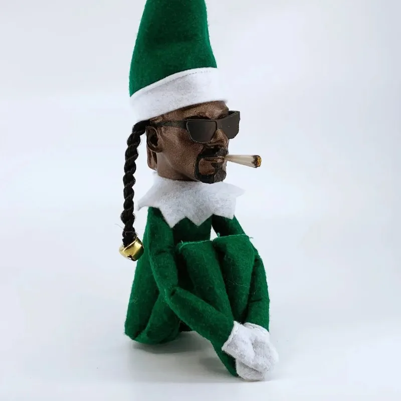 Snoop on A Stoop Christmas Elf Doll Spy on A Bent Toys Festival Party Decor Home Resin Ornaments Figurines 2023 New Year Gifts