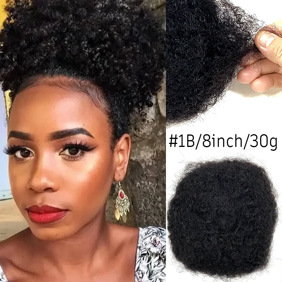 Yinmei Baibian Afro Puff coulisse coda di cavallo crespo riccio panino capelli estensioni corte sintetiche posticci Updo capelli per le donne Gir