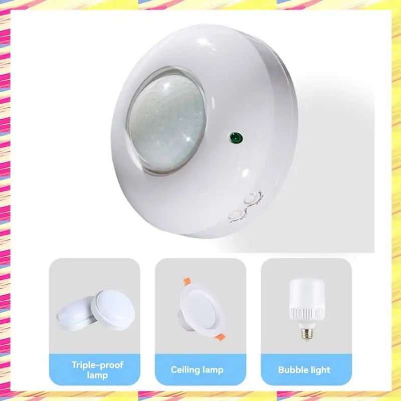 

ABJJ 360° ° Регулируемый потолочный датчик движения, переключатель освещения присутствия для энергосбережения и безопасности